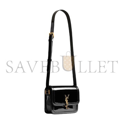YSL SOLFERINO SMALL SATCHEL IN LACQUERED PATENT LEATHER 634306BMIIW1000 (18.5*14*6cm)