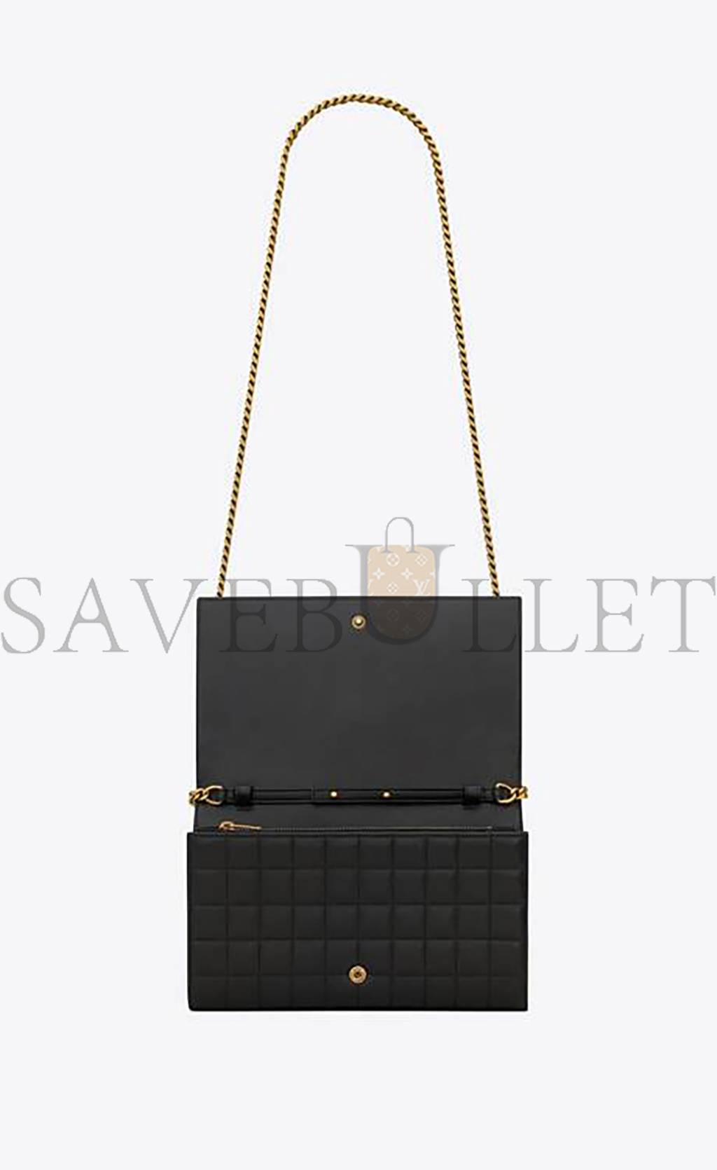 YSL CASSANDRE MATELASSÉ CARRÉ CHAIN WALLET IN QUILTED LEATHER 743346AABVP1000 (23*14*3cm)