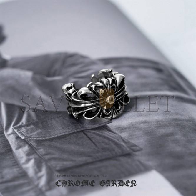 CHROME HEARTS DOUBLE FLORAL RING