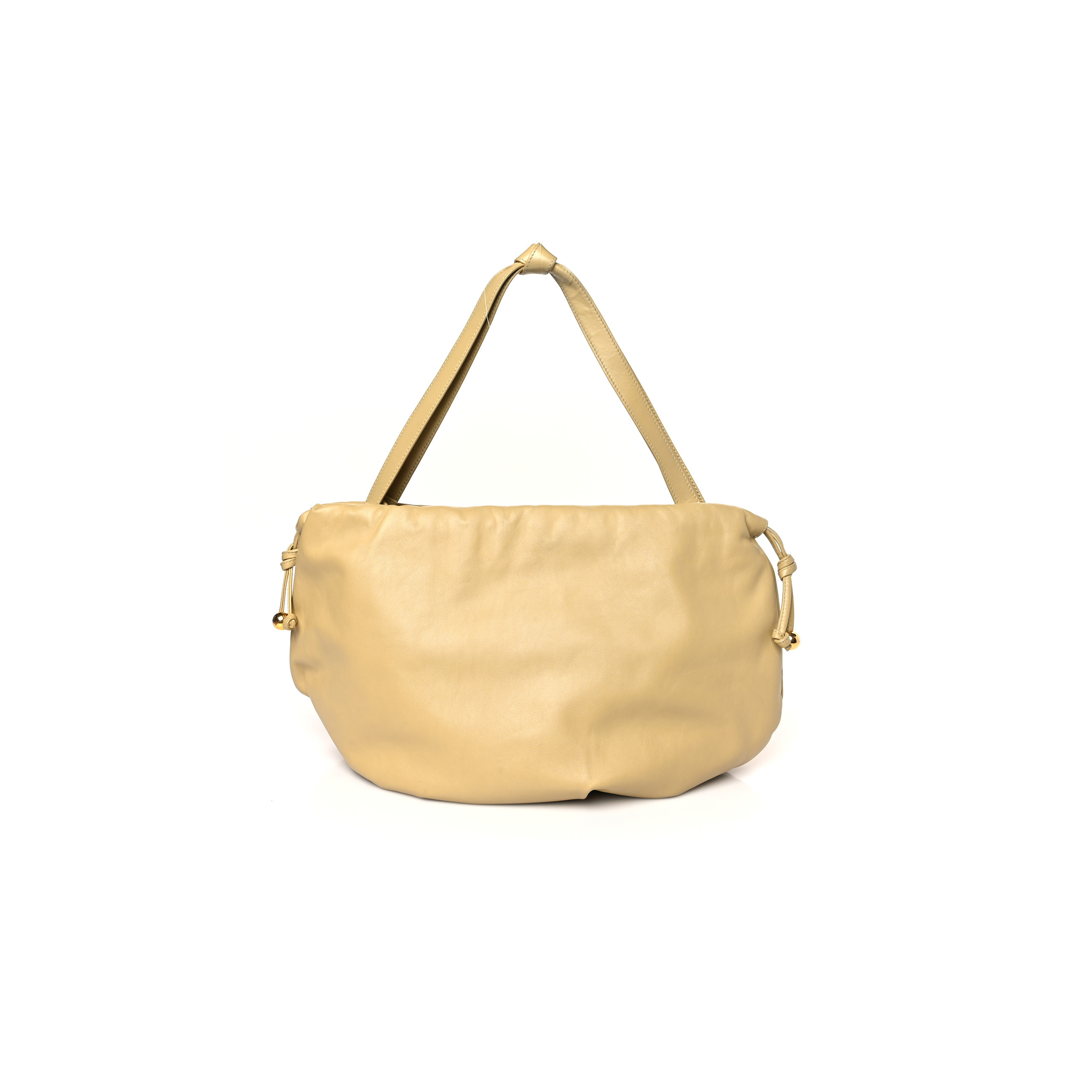 BOTTEGA VENETA NAPPA THE BULB SHOULDER CLUTCH TAPIOCA  (38*17*9cm)