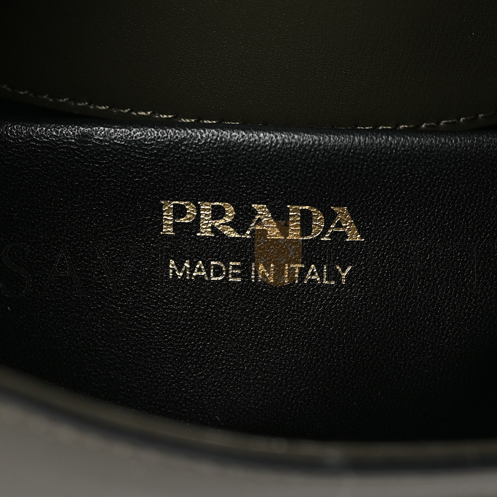 PRADA BOX CALFSKIN SHOULDER BAG MILITAIRE (27*18*5cm)