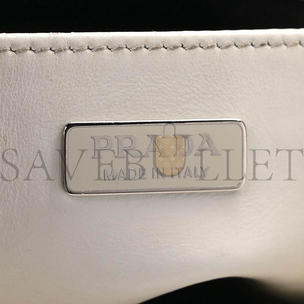 PRADA SPAZZOLATO CLEO SHOULDER BAG WHITE (27*18*5cm)