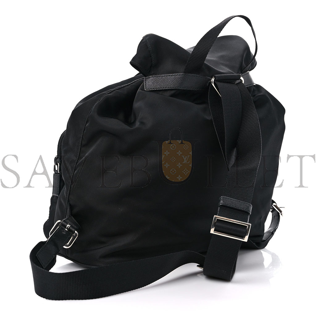 PRADA TESSUTO NYLON SAFFIANO MEDIUM BACKPACK BLACK (29*28*15cm)