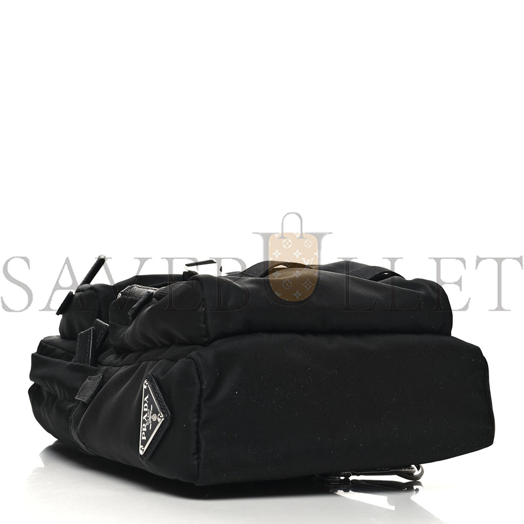 PRADA TESSUTO NYLON MONTAGNA SLING BACKPACK BLACK (32*20*6cm)