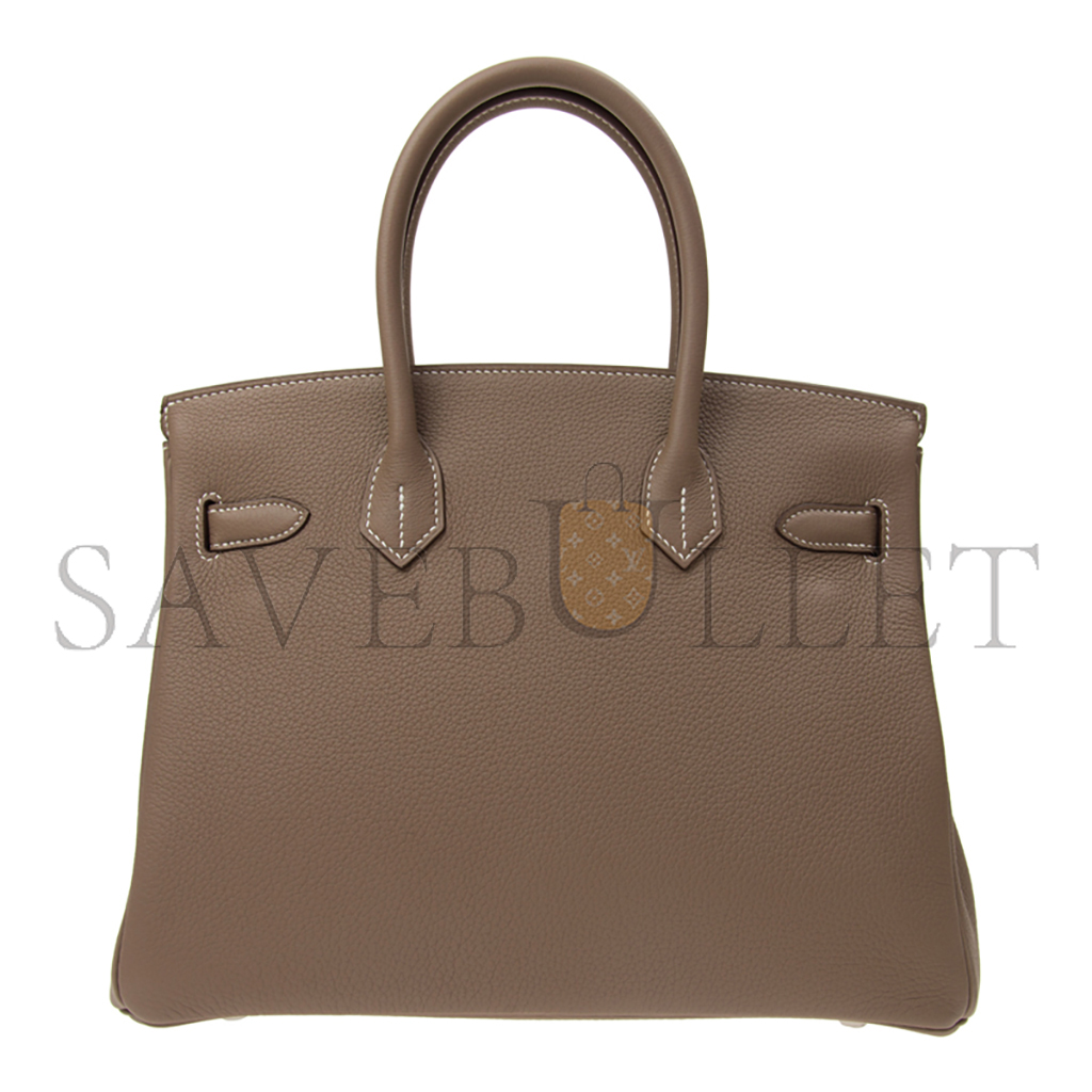 HERMES BIRKIN 30 ELEPHANT GREY HANDBAG BK3018TGSS (30*23*15cm)