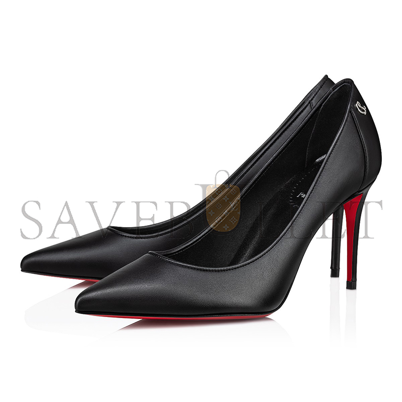 CHRISTIAN LOUBOUTIN SPORTY KATE 85 MM PUMPS-NAPPA LEATHER-BLACK-WOMEN 1240544B439 CHRISTIAN LOUBOUTIN SPORTY KATE 85 MM PUMPS-NAPPA LEATHER-BLACK-WOMEN 1240544B439