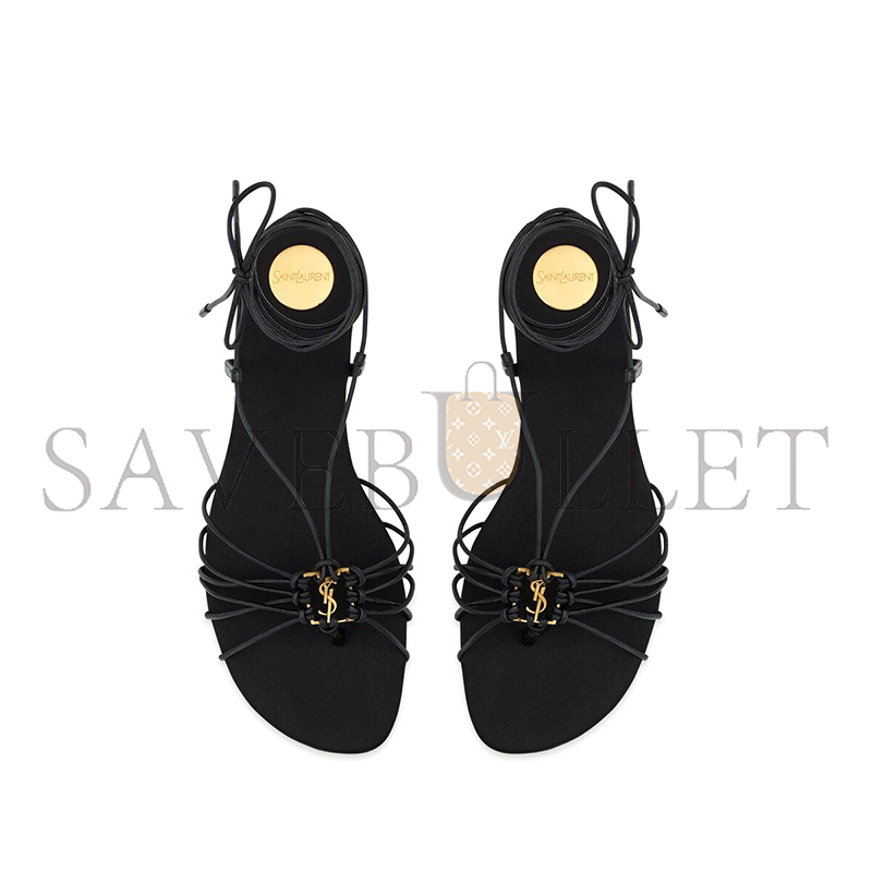 YSL BABYLONE SANDALS IN SMOOTH LEATHER 820656AAEOF1000
