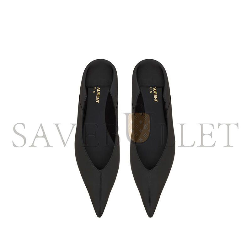 YSL NOUR SLIPPERS IN SMOOTH LEATHER 783371AADF11000