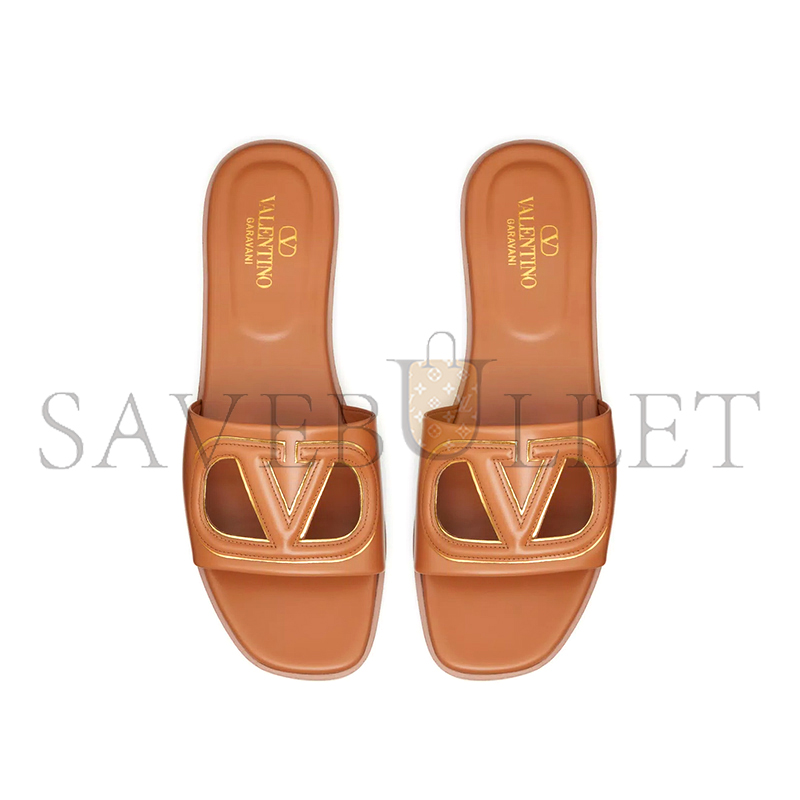 VALENTINO VLOGO CUT-OUT CALFSKIN SLIDE SANDAL 4W2S0IB0RLL_YH7
