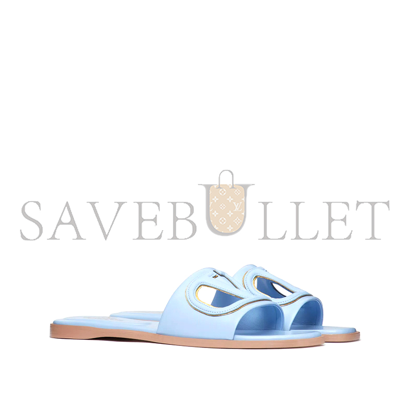 VALENTINO VLOGO CUT-OUT CALFSKIN SLIDE SANDAL 4W2S0IB0RLL_ZTL