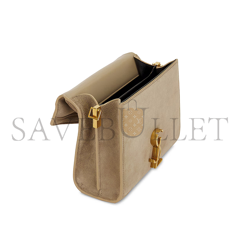 YSL CASSANDRE MATELASSÉ FLAP POUCH IN SUEDE 6239301U80W2638 (20*16*7.5cm)