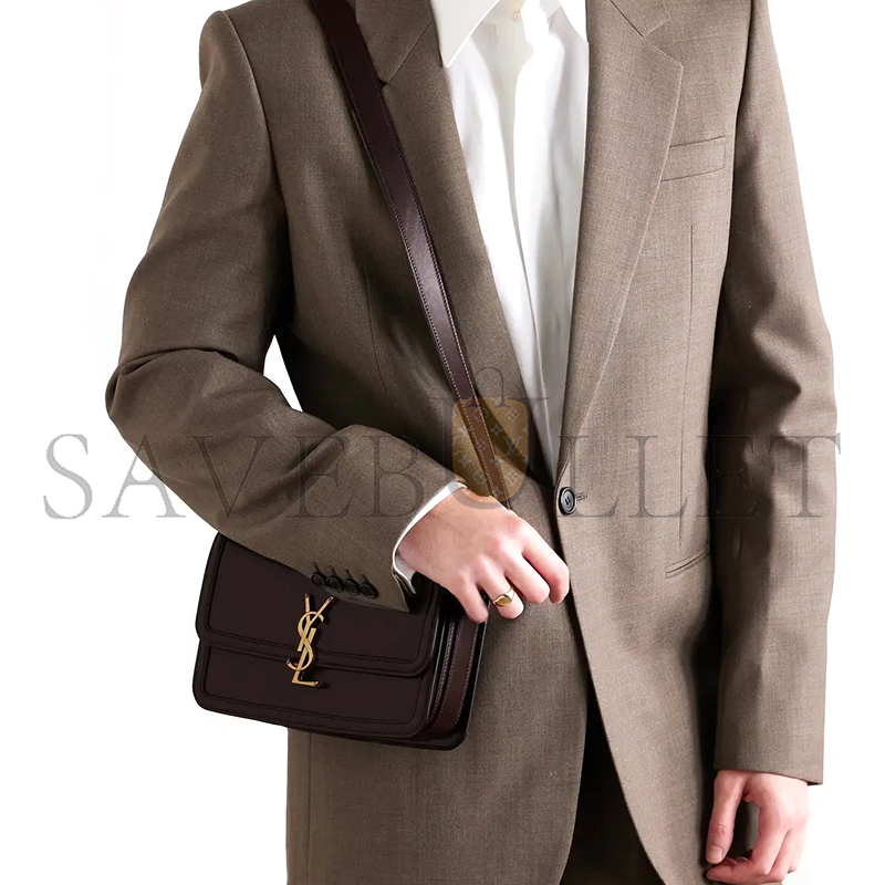 YSL SOLFERINO MEDIUM SATCHEL IN BOX SAINT LAURENT 7110390SX0W2877 (23*16*6cm)