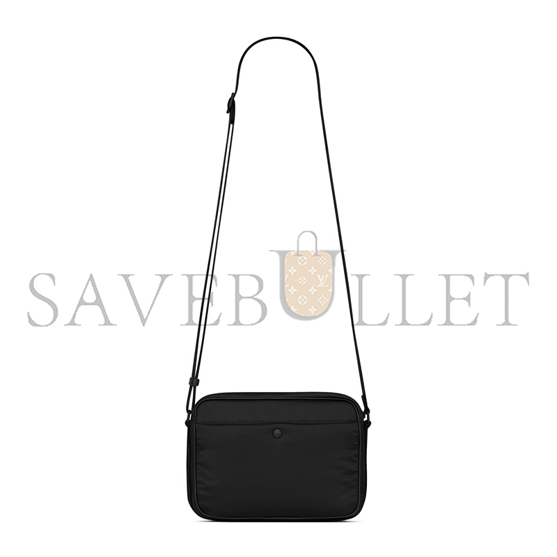YSL CITY SAINT LAURENT NEW CAMERA BAG IN ECONYL® REGENERATED NYLON 729240FABGK1000 (24.5*17*8cm)