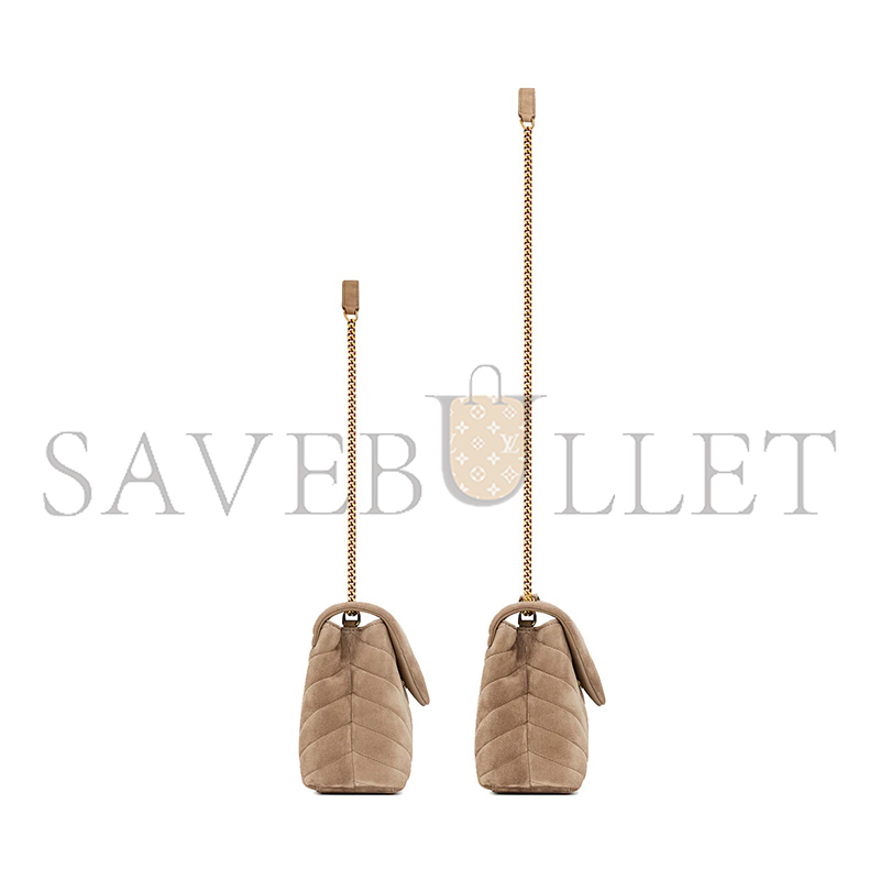 YSL LOULOU SMALL CHAIN BAG IN SUEDE 4946991U8612346 (23*17*9cm)