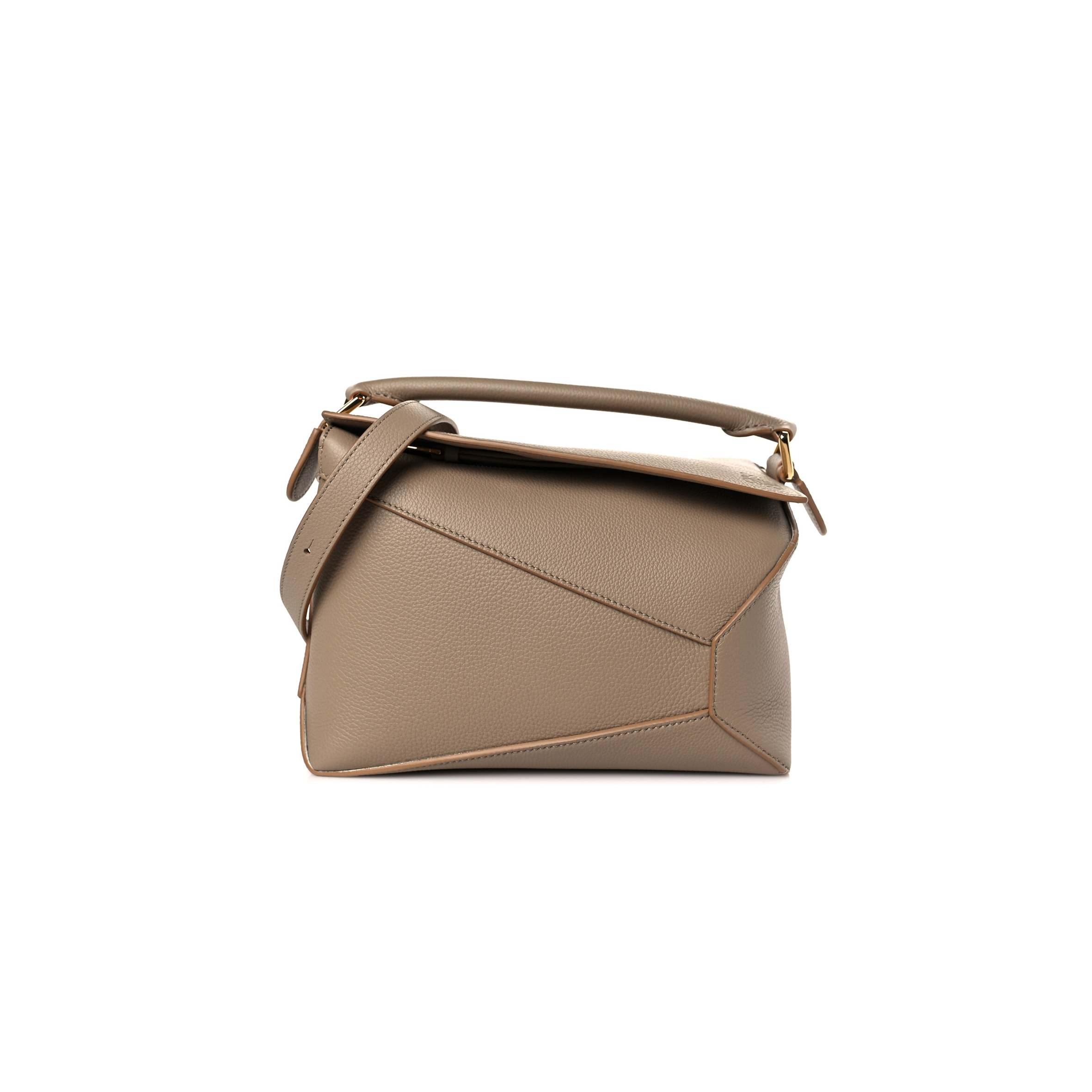 LOEWE GRAINED CALFSKIN SMALL PUZZLE EDGE BAG SAND (24*16.5*10.5cm)