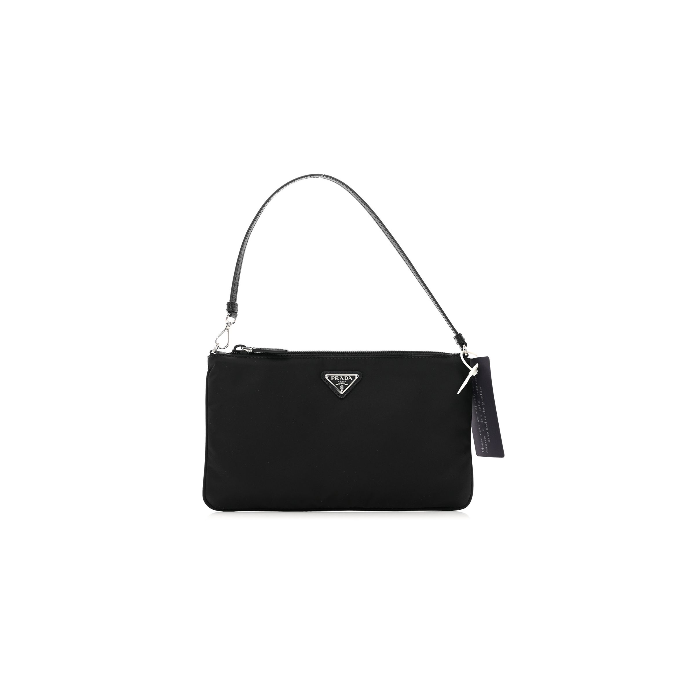 PRADA RE-NYLON VELA POUCH BLACK (24*18*14cm)