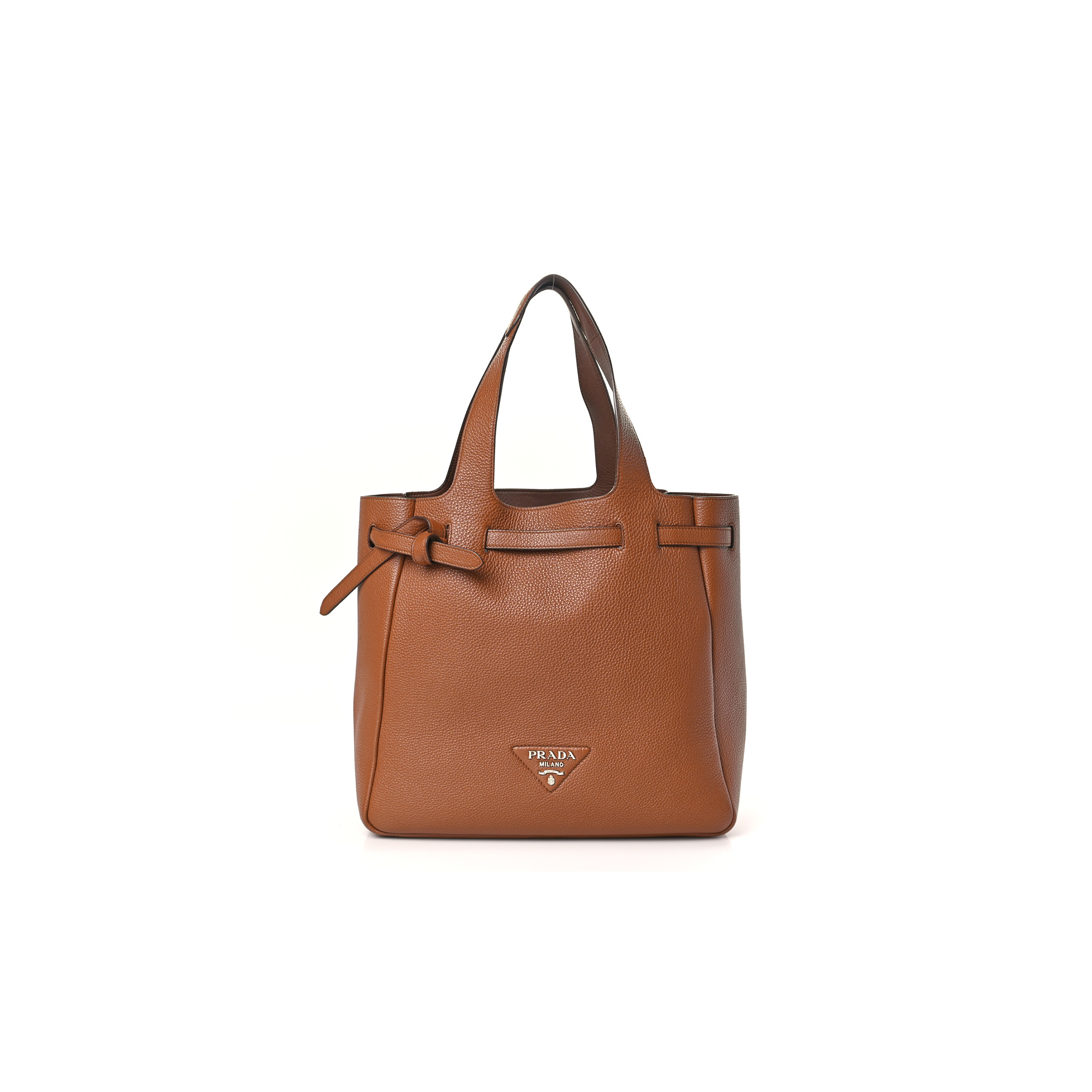 PRADA VITELLO DAINO FLOU DYNAMIQUE TOTE COGNAC (32*27*14cm)