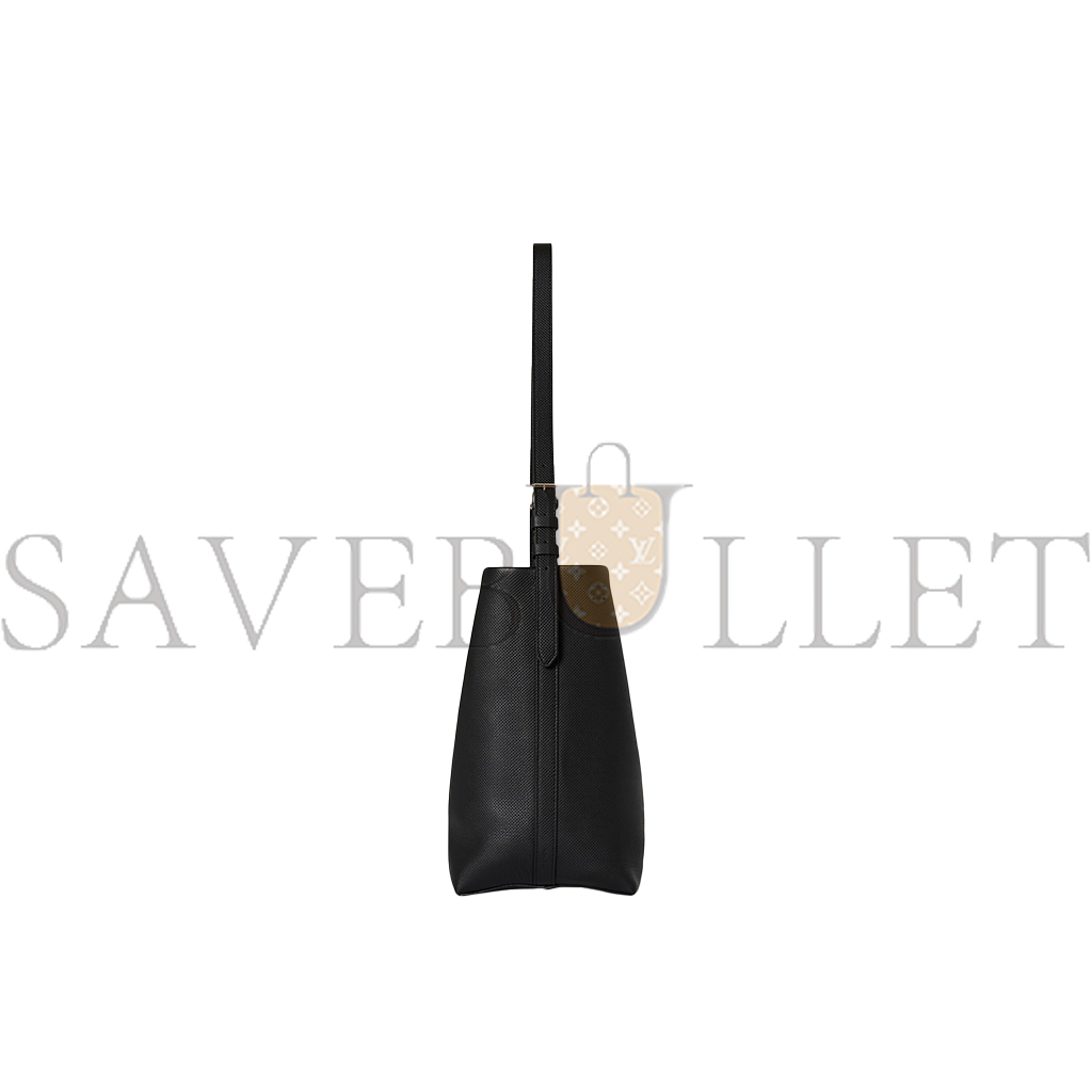 THE ROW MEDIUM NS SHOULDER BAG IN LEATHER BLACK W1588L72SBLPL (33*28*15cm)