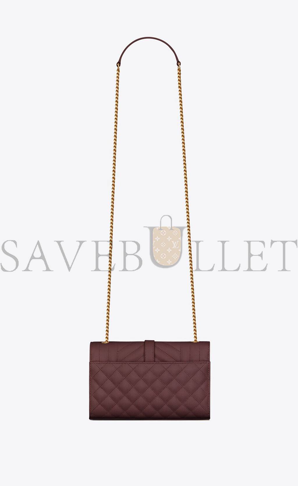 YSL ENVELOPE SMALL BAG IN MIX MATELASS&EACUTE; GRAIN DE POUDRE EMBOSSED LEATHER 600195BOW916475 (21*13*6cm)