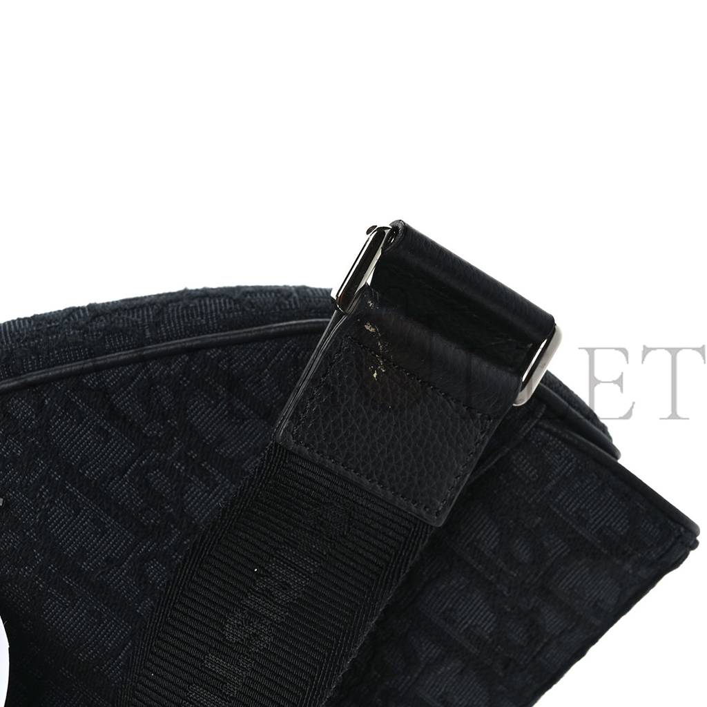 DIOR OBLIQUE MENS SADDLE BAG BLACK BLUE (25*18*3.2cm)