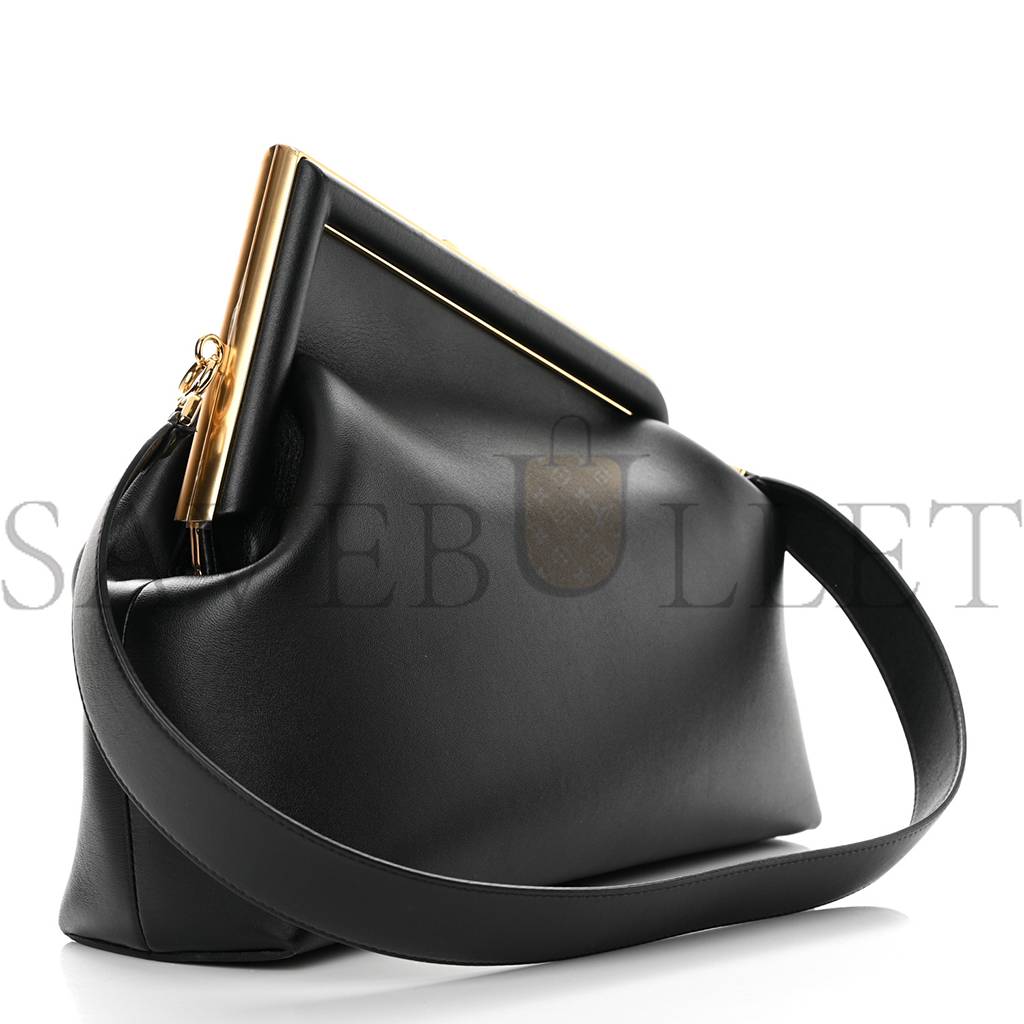 FENDI SHINY NAPPA MEDIUM FENDI FIRST BLACK (31*26*10cm)